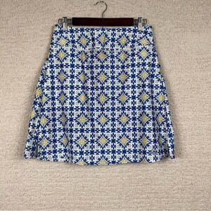 Moteepi Skort Womens‎ M Blue White Geometric Tennis Athletic Golf Skorts Skirts